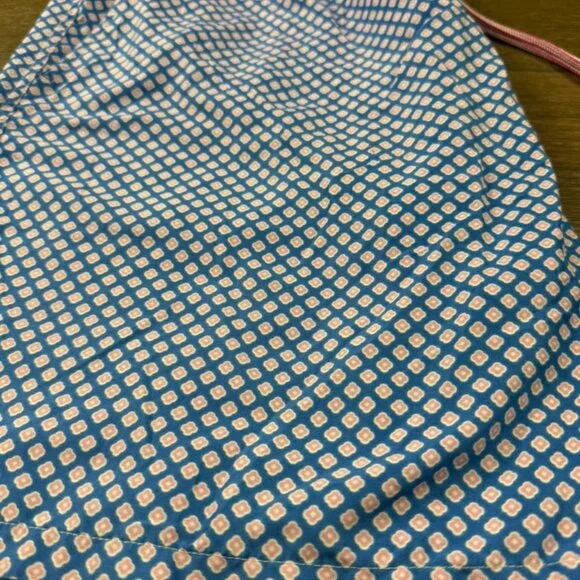 Peter Millar Men's Swim Trunks Blue Printed, Drawstring, Mesh Liner, Summer - Picture 3 of 16